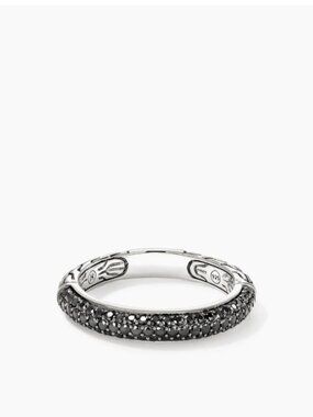 John Hardy Black Sapphire Ring Sterling Silver